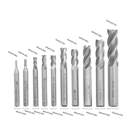 HSS ENDMILL, 4FLUTE  3x6x8x52