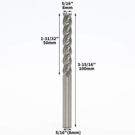 HSS ENDMILL, 4FLUTE  8x10x19x69