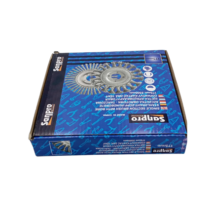 TWIST KNOT WHEEL BRUSH 180 MM DIA SS 76 KNOT