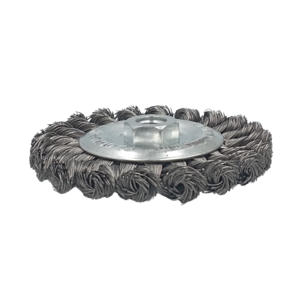 TWIST KNOT WHEEL BRUSH 115MM DIA SS 20 KNOT