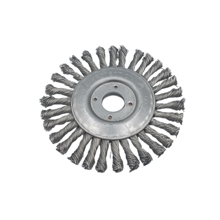 TWIST KNOT WHEEL BRUSH 100 MM DIA CS 30 KNOT