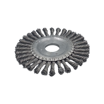 TWIST KNOT WHEEL BRUSH 115MM DIA SS 32 KNOT