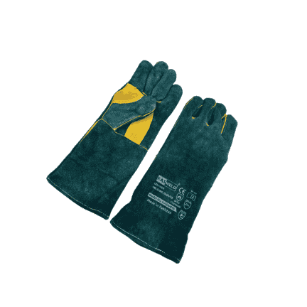GREEN WELDING DOUBLE PALM GLOVES