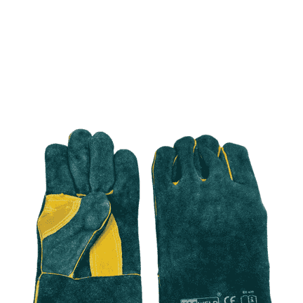 GREEN WELDING DOUBLE PALM GLOVES