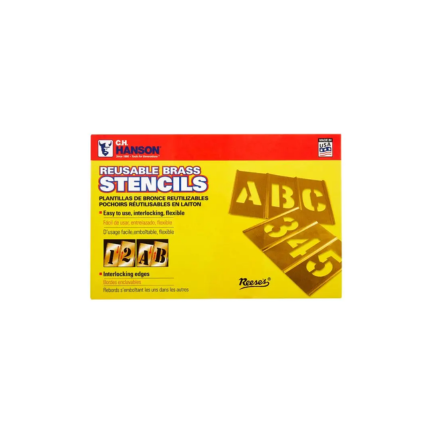 STENCIL SET - LETTER/NUMBER 5" BRASS 45PCS. WEIGHT 2.55LBS