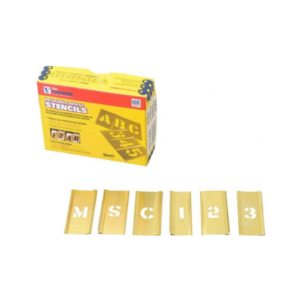 STENCIL SET - LETTER/NUMBER 5" BRASS 45PCS. WEIGHT 2.55LBS