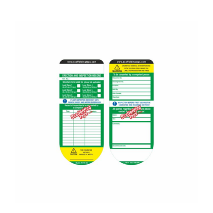 SCAFFOLDING TAG AND HOLDER SHAPE :ROUND