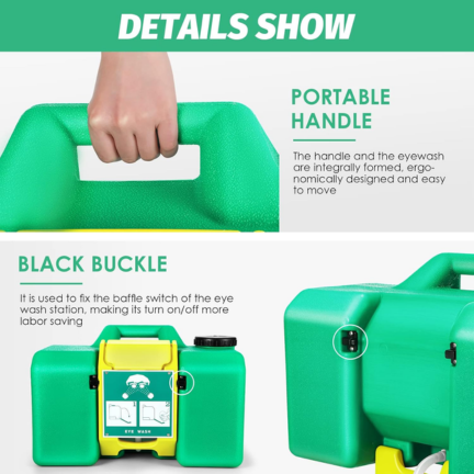 PORTABLE EMERGENCY EYE FACE WASHING STATION- 8 GALLON