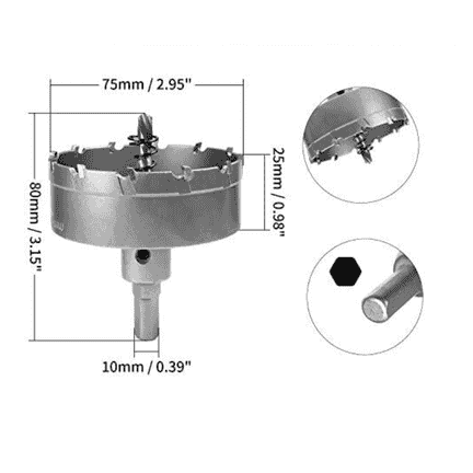 TCT HOLE SAW  75MM