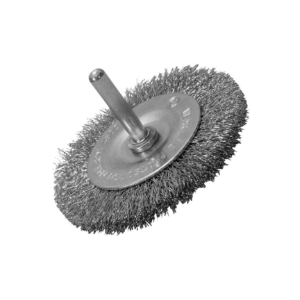 WIRE WHEEL BRUSH WITH SHANK 75 MM DIA CARBON STEEL