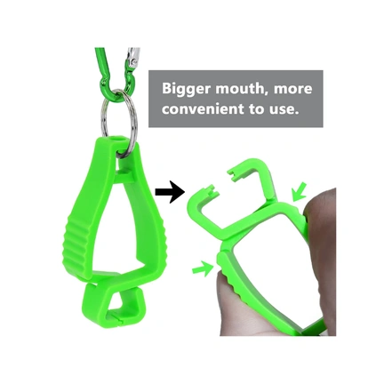 GLOVES HOLDER CLIP - COLOR: GREEN