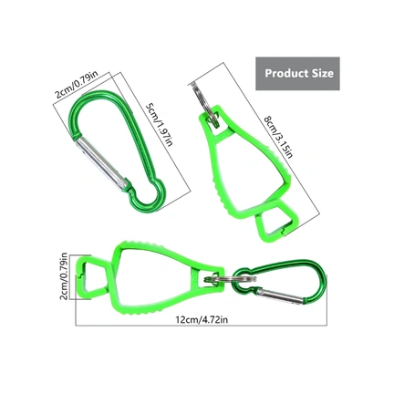 GLOVES HOLDER CLIP - COLOR: GREEN