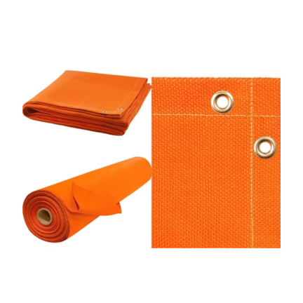 FIRE BLANKET PVC COATED 0.45MM X 2MTR X 50MTR ORANGE COLOUR