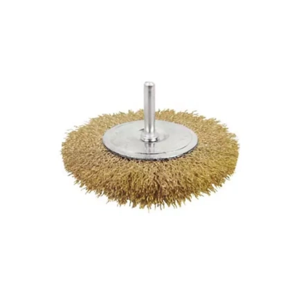 WIRE WHEEL BRUSH WITH SHANK 75 MM DIA CARBON STEEL