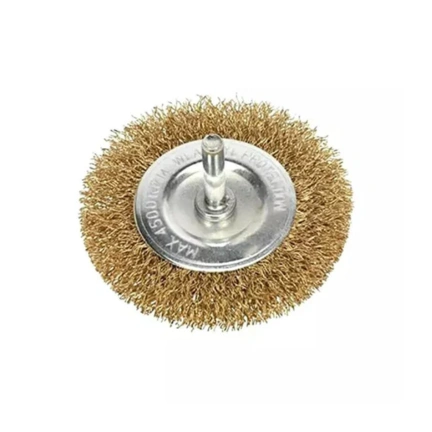 WIRE WHEEL BRUSH WITH SHANK 75 MM DIA CARBON STEEL