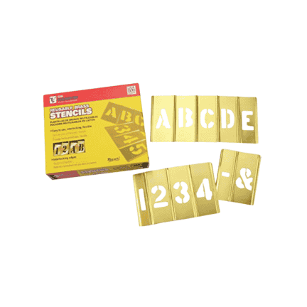 STENCIL SET - LETTER/NUMBER 3" BRASS 45PCS. WEIGHT 1.09LBS