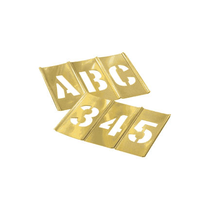 STENCIL SET - LETTER/NUMBER 3" BRASS 45PCS. WEIGHT 1.09LBS