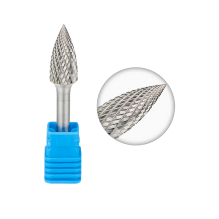 CARBIDE BURR G1225 X 06 TREE POINTED END SHAPE G SPECIAL CUT FOR HARDNESS STAINLESS STEEL