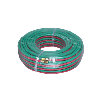 TWIN HOSE 1/4" X 15 MTR ROLL WITH BRASS FITTING