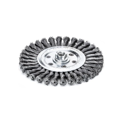 TWIST KNOT WHEEL BRUSH 115MM DIA SS 20 KNOT X M14