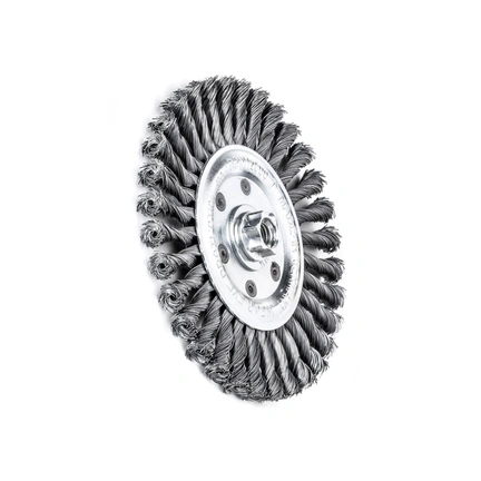 TWIST KNOT WHEEL BRUSH 115MM DIA SS 20 KNOT X M14