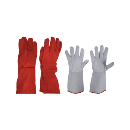 WELDING GLOVES RED COLOR WITH PIPING - 16" A GRADE