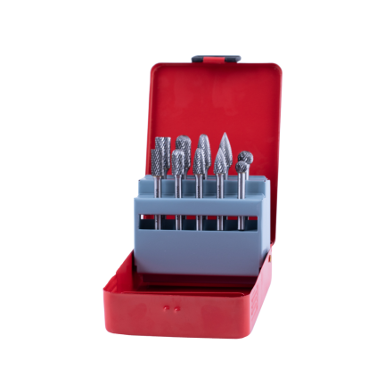 CARBIDE BURRS 10 PCS SET- SHANK SIZE:6MM