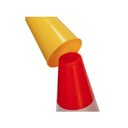 SOLAR WARNING LIGHT TRAFFIC CONE- WL016-YELLOW COLOR
